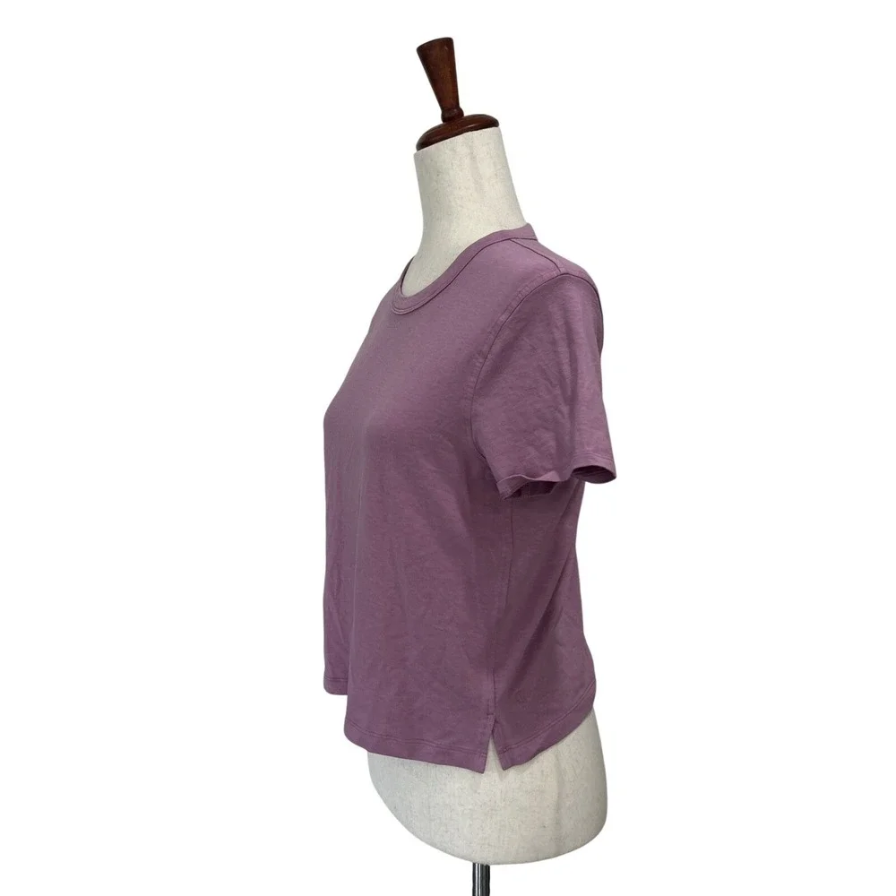 Lululemon Women's Medium Love Crew Tee Shirt Purple Boxy Oversized Preppy